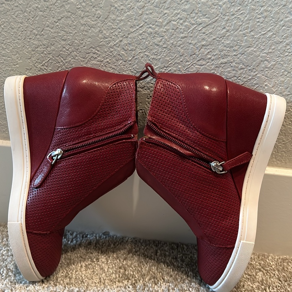 Leather Paola Dress Wedge Sneaker - Picture 2 of 6